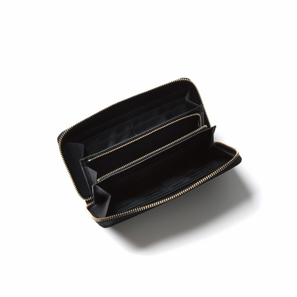 シュリンクレザーラウンド長財布 ブラックのサムネイル画像1