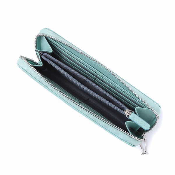 クリオブルー　ラウンドファスナー長財布 ブルーのサムネイル画像1