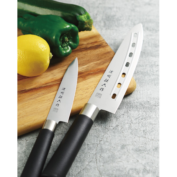 濃州孫六作　料理包丁２本セット（和式丸柄）のサムネイル画像1