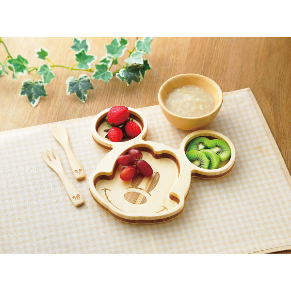 ミッキーマウスフェイスプレートセット＋飯椀のサムネイル画像1