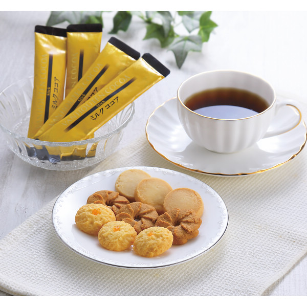 コーヒー・ココア・紅茶＆クッキーセットのサムネイル画像1