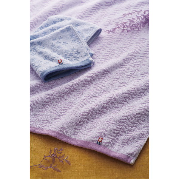 今治藤すみれ　バス・ハンドタオルセット（木箱入）のサムネイル画像2