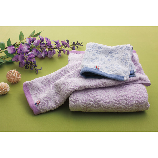 今治藤すみれ　バス・ハンドタオルセット（木箱入）のサムネイル画像4