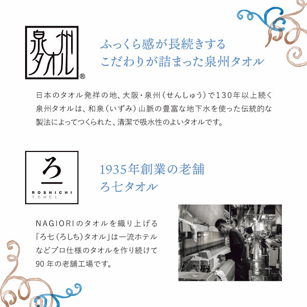 ＮＡＧＩＯＲＩ　泉州フェイスタオルのサムネイル画像2