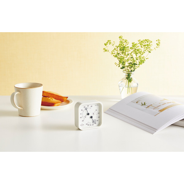 タニタ　温湿度計 アイボリーのサムネイル画像1