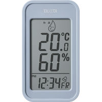 デジタル温湿度計 ブルーグレー 