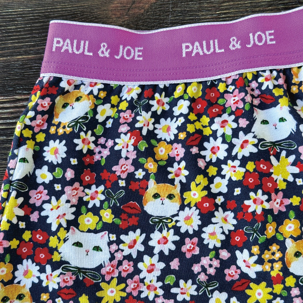 ポール＆ジョー　メンズボクサー　花とネコ柄 ネイビーのサムネイル画像2