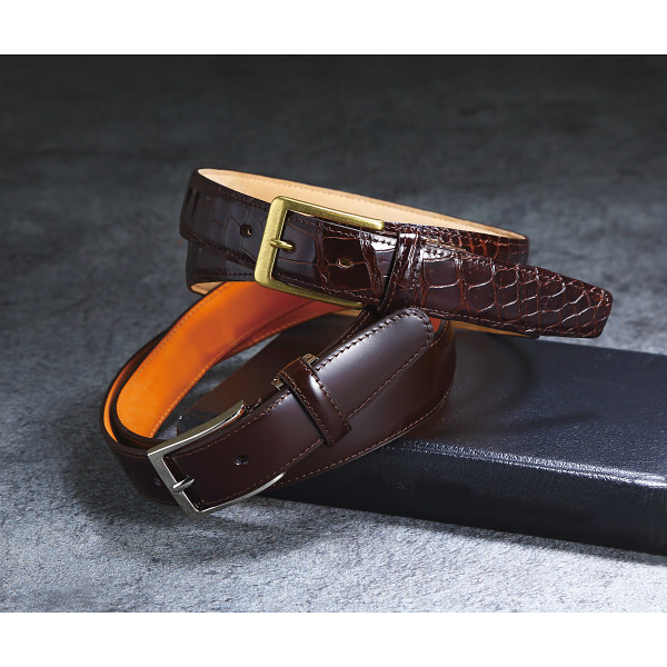 クロコダイル・コードバンベルトセット ブラウンのサムネイル画像1