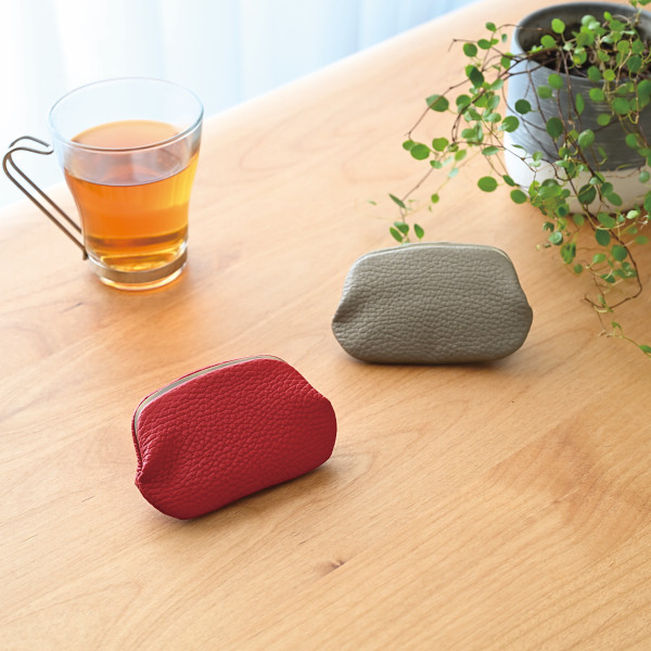 良品工房　日本製牛革天溝がま口財布 赤のサムネイル画像2