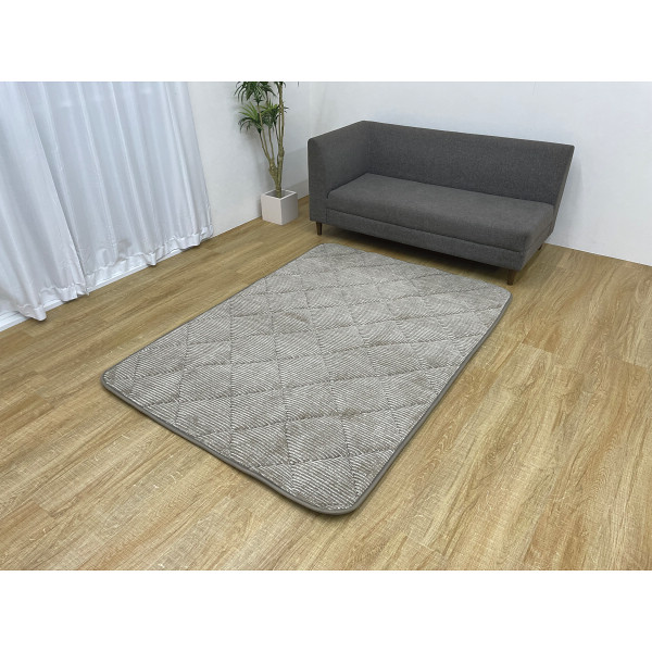 究極のへたりにくい中材を使ったボリュームラグ ベージュのサムネイル画像1