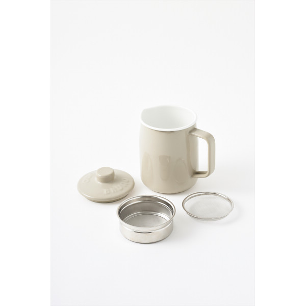 ホーローオイルポット１．０Ｌ グレージュのサムネイル画像1