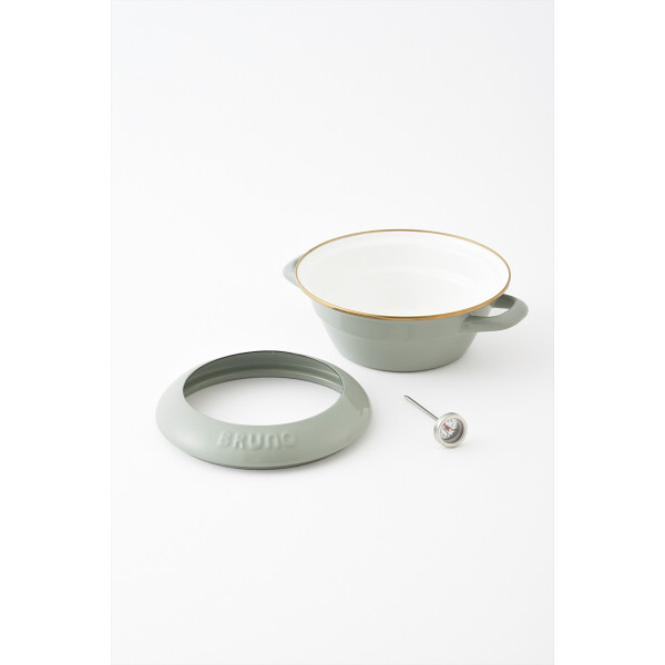 ホーロー天ぷら鍋　２０センチ ブルーグリーンのサムネイル画像4