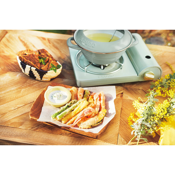 ホーロー天ぷら鍋　２０センチ ブルーグリーンのサムネイル画像9