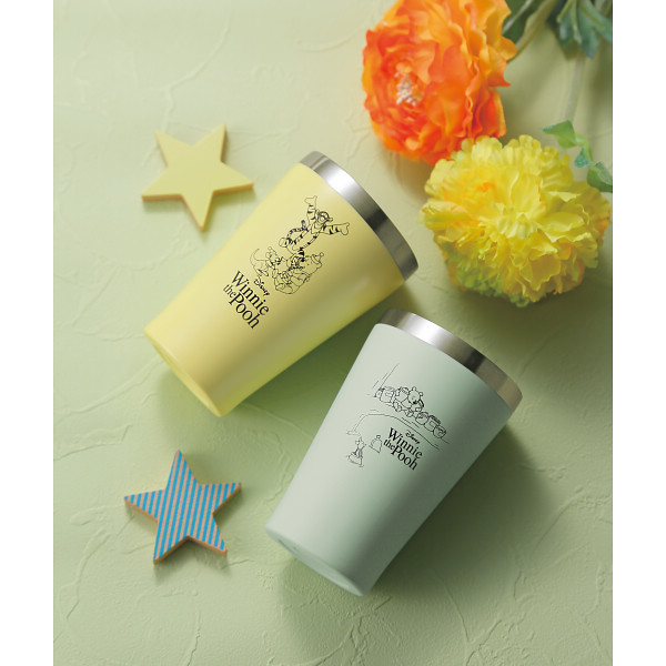 ディズニー　ペアステンレスタンブラー くまのプーさん（イエロー・グリーン）のサムネイル画像1