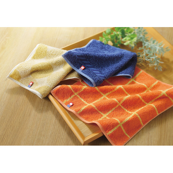 今治産タオルハンカチ オレンジのサムネイル画像1