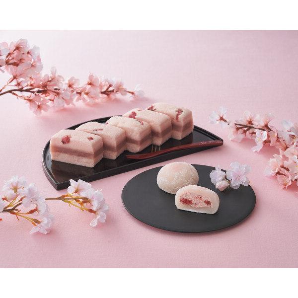 新杵堂　桜ふわふわ・苺ムース大福セットのサムネイル画像1