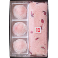 新杵堂 桜ふわふわ・苺ムース大福セット