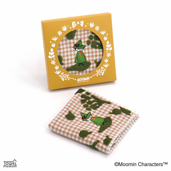 ムーミン　ちょっと一息　タオルハンカチ グリーン　スナフキンのサムネイル画像1