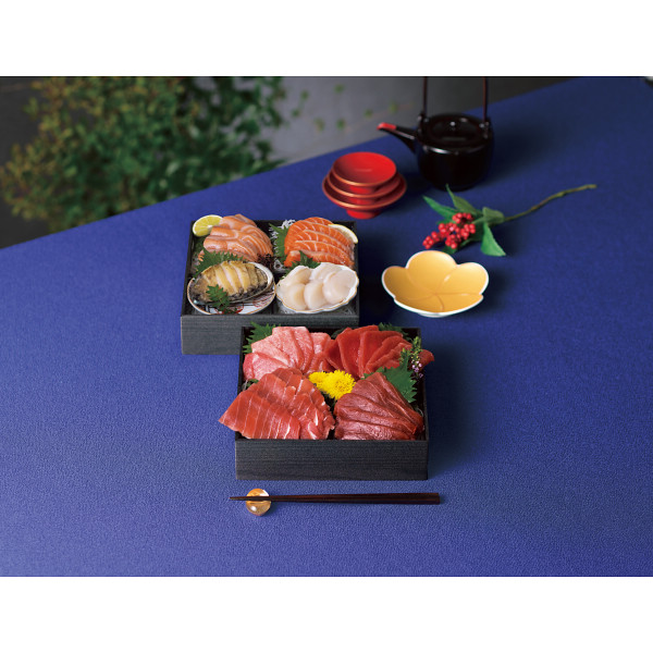 雫監修　天然マグロのお刺身セット　二段重（お名入れ）のサムネイル画像2