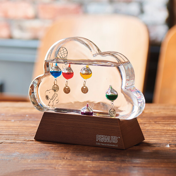 スヌーピー　ガラスフロート温度計クラウドのサムネイル画像1