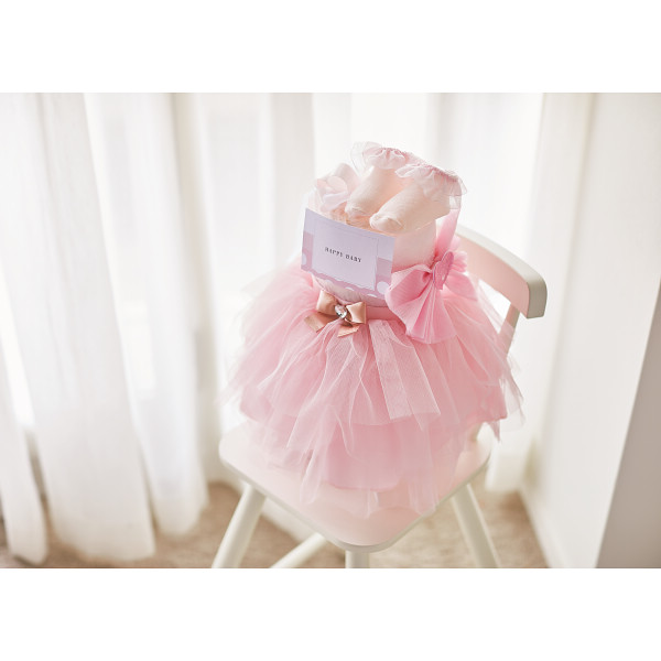 ドレス　おむつケーキ ピンクのサムネイル画像3