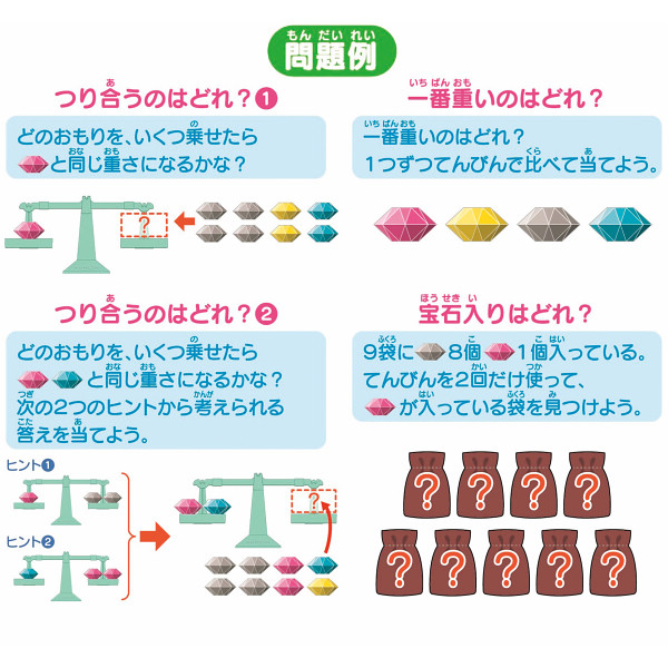 くもん　重さをくらべて推理する！てんびん論理パズルのサムネイル画像1