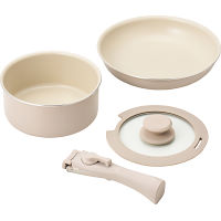 マジクック　セラミック加工　ＩＨ対応着脱ハンドルフライパン４点セット