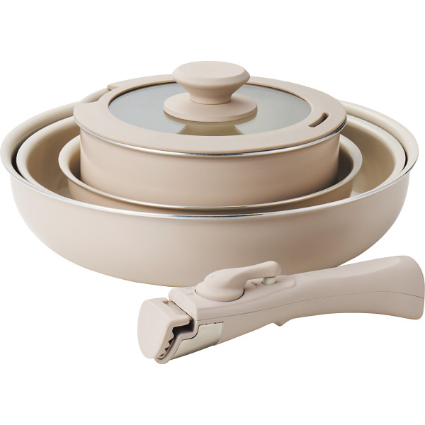 マジクック　セラミック加工　ＩＨ対応着脱ハンドルフライパン６点セットのサムネイル画像4