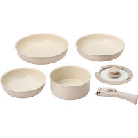 マジクック　セラミック加工　ＩＨ対応着脱ハンドルフライパン６点セット