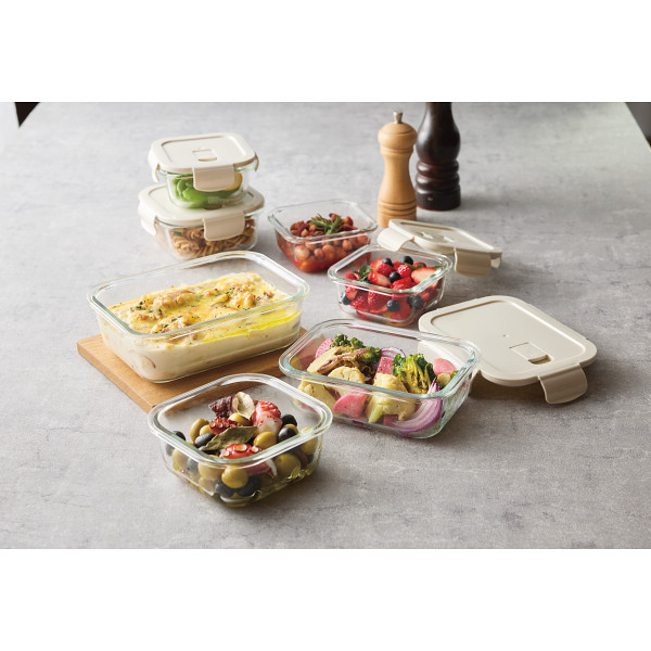 マジクック　レンジ対応　耐熱ガラス容器　７点セットのサムネイル画像1