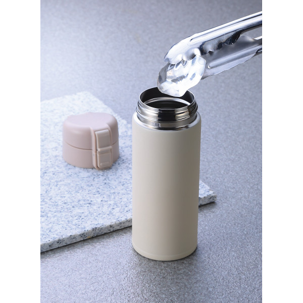 モルン　軽量ワンタッチステンレスボトル（３５０ｍｌ） ライトベージュのサムネイル画像4
