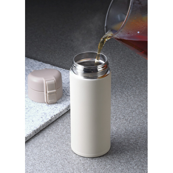 モルン　軽量ワンタッチステンレスボトル（３５０ｍｌ） ライトベージュのサムネイル画像5