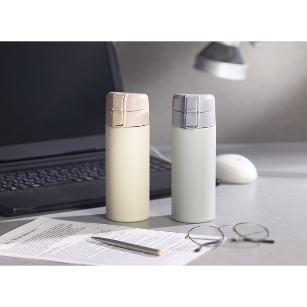 モルン　軽量ワンタッチステンレスボトル（３５０ｍｌ） クールグレイのサムネイル画像2