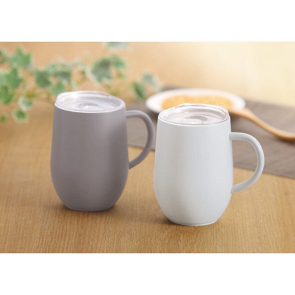 モルン　セラミック加工ステンレスマグ　滑り止め付 バニラのサムネイル画像1