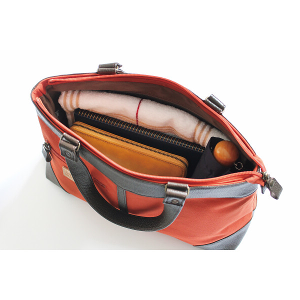 ＨａＬ　倉敷産帆布×姫路レザー　ベーシックトート＆スクエアリュック テラコッタのサムネイル画像1