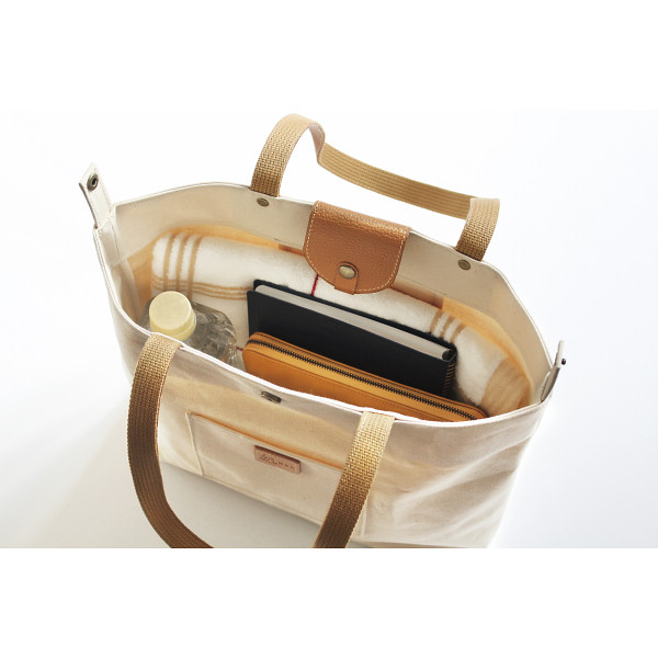 ＨａＬ　倉敷産帆布×姫路レザー　Ａライントート＆サコッシュ キナリのサムネイル画像2