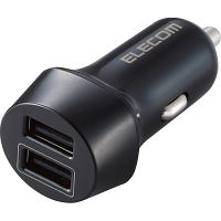 エレコム　シガーチャージャー　１２Ｗ　ＵＳＢ－Ａ×２