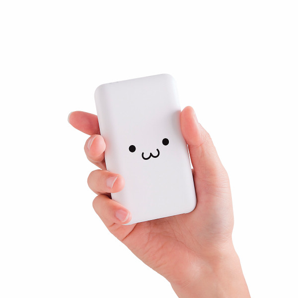 エレコム　モバイルバッテリー　１００００ｍＡｈ　大容量 しろちゃん（ホワイト×ブラック）のサムネイル画像2