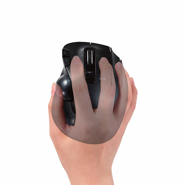 エレコム　ワイヤレス　トラックボールマウス　６ボタン　握りの極み ブラックのサムネイル画像2