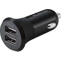 エレコム　シガーチャージャー　２ＵＳＢポート　４．８Ａ