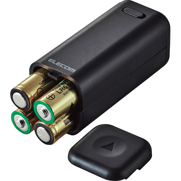 エレコム　モバイルバッテリー　乾電池式　ＵＳＢ－Ａ　電池付属 ブラックのサムネイル画像1