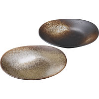 和風楕円カレー皿ペア