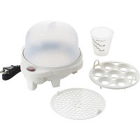 プチ・プレジール　電気ゆでたまご器（蒸し目皿付）
