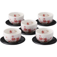コスモス　茶托付煎茶揃