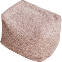 リングヤーン素材のオットマンにもなるスツール ベージュ 