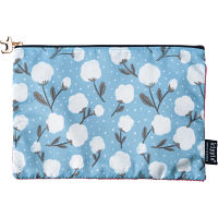 キッピス　バイカラーフラットポーチ ブルー 