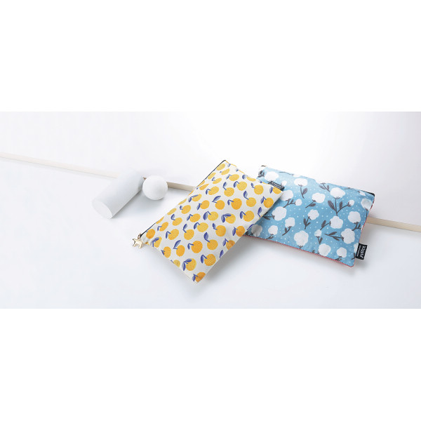 キッピス　バイカラーフラットポーチ ライトグレーのサムネイル画像3