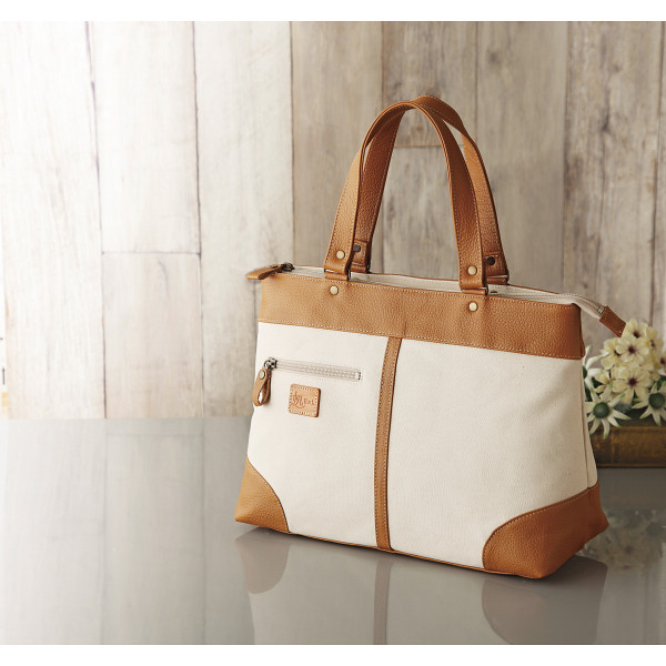 ＨａＬ　倉敷産帆布×姫路レザー　ベーシックトート キナリのサムネイル画像2