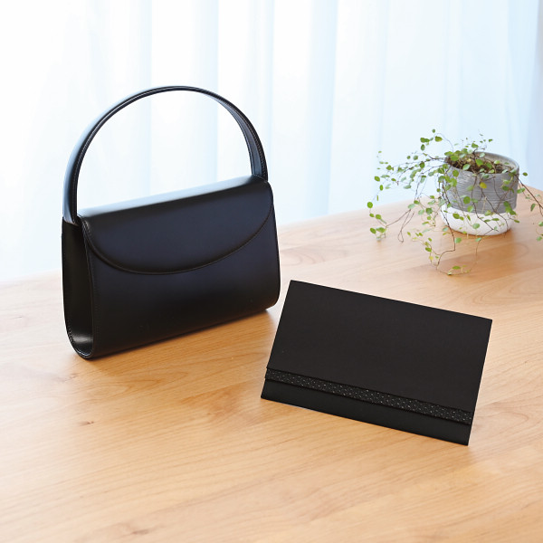良品工房　日本製牛革２ウェイフォーマルバッグ（袱紗付） ブラックのサムネイル画像2