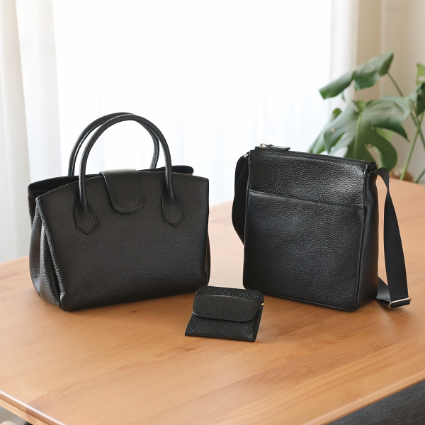 良品工房　日本製牛革婦人バッグ３点セットのサムネイル画像1